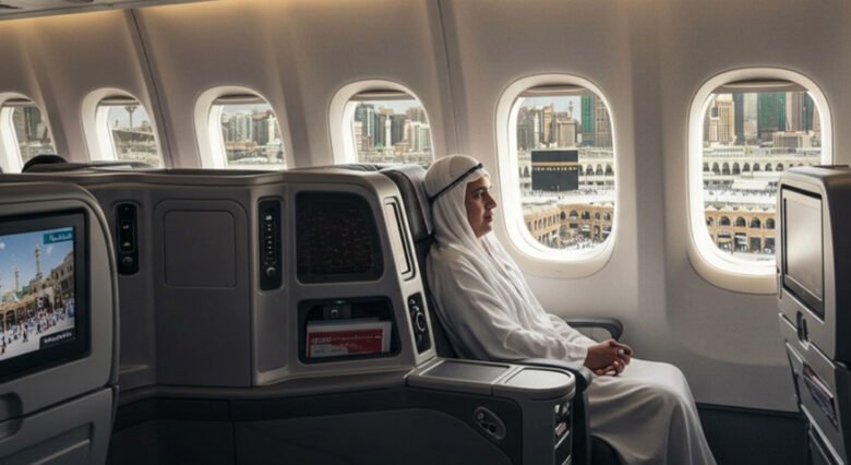 5 Star Umrah Packages from the USA: Are They Worth the Price? Let’s Break It Down 2 this image is showing one person is going for umrah with 5 star umrah services